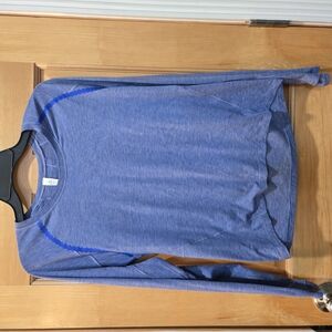 Blue Long Sleeve Athletic Top